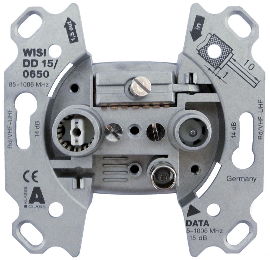 Datendose R/TV DD15 15dB 5…65MHz, ohne Kralle