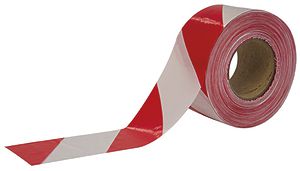 Absperrband CIMCO 75mm×500m rot/weiss