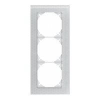 Abdeckrahmen EDIZIOdue prestige 3×1 glas ornament