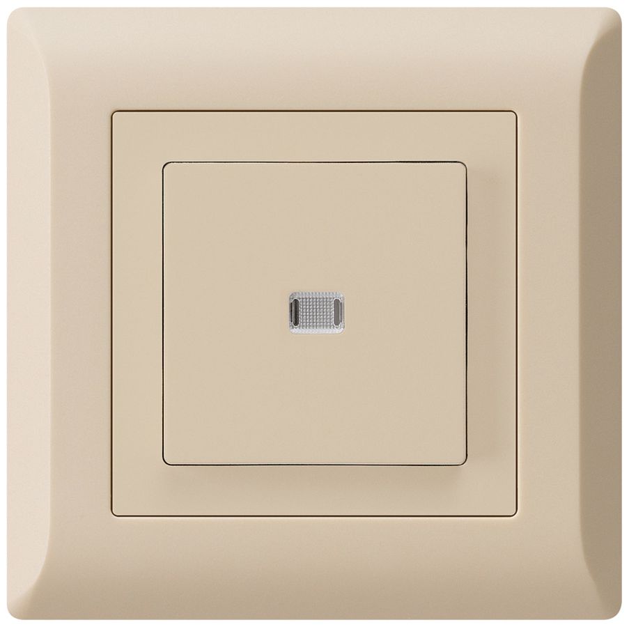 Interrupteur poussoir lumineux ENC kallysto.line 3/1P beige