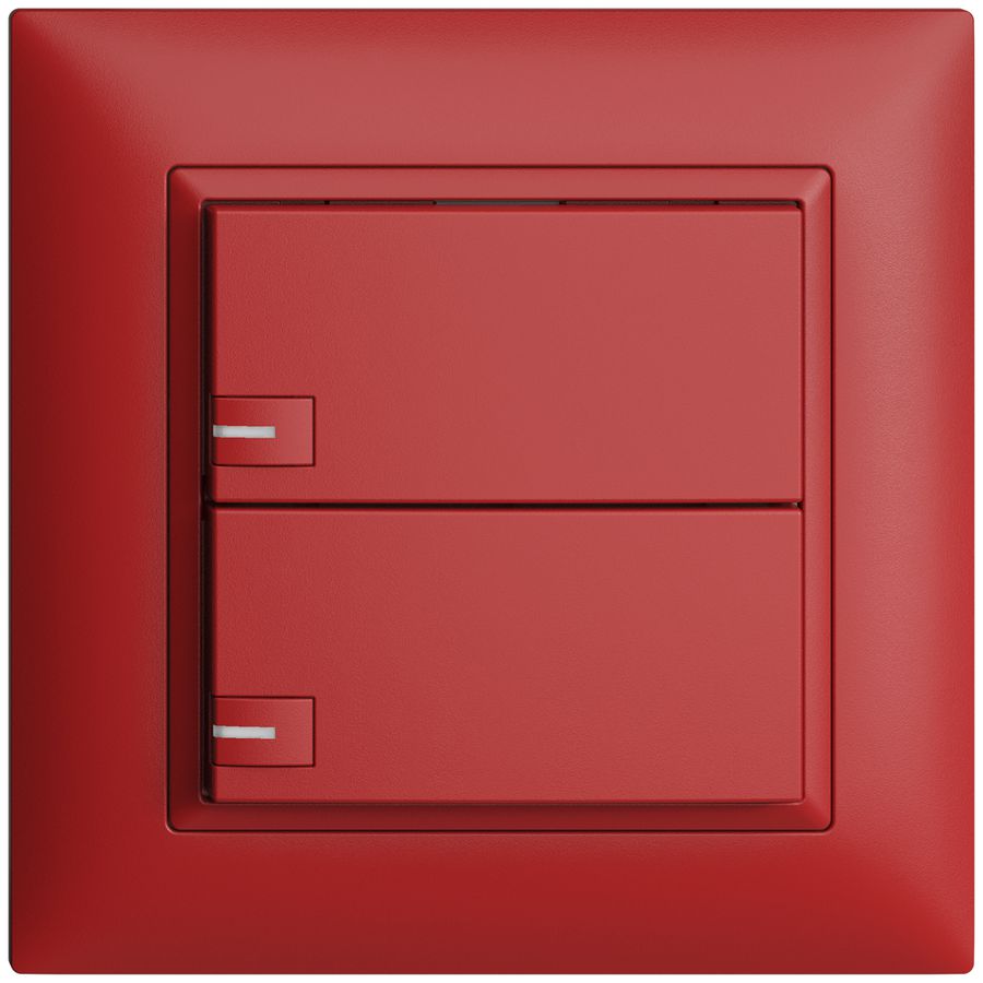 Poussoir ENC KNX 2× EDIZIOdue berry RGB avec LED