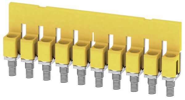 Connexion transversale Weidmüller WQV 4/10 vissé 10L pas 6.1mm isolé 41A jaune