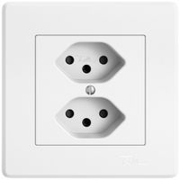 Prise ENC EDIZIO.liv SNAPFIX® 2×T13 avec shutter bc