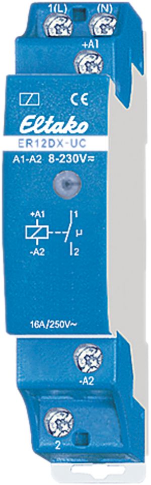 Relè di comando AMD Eltako 230VAC, 16A 1Ch, ER12DX-UC