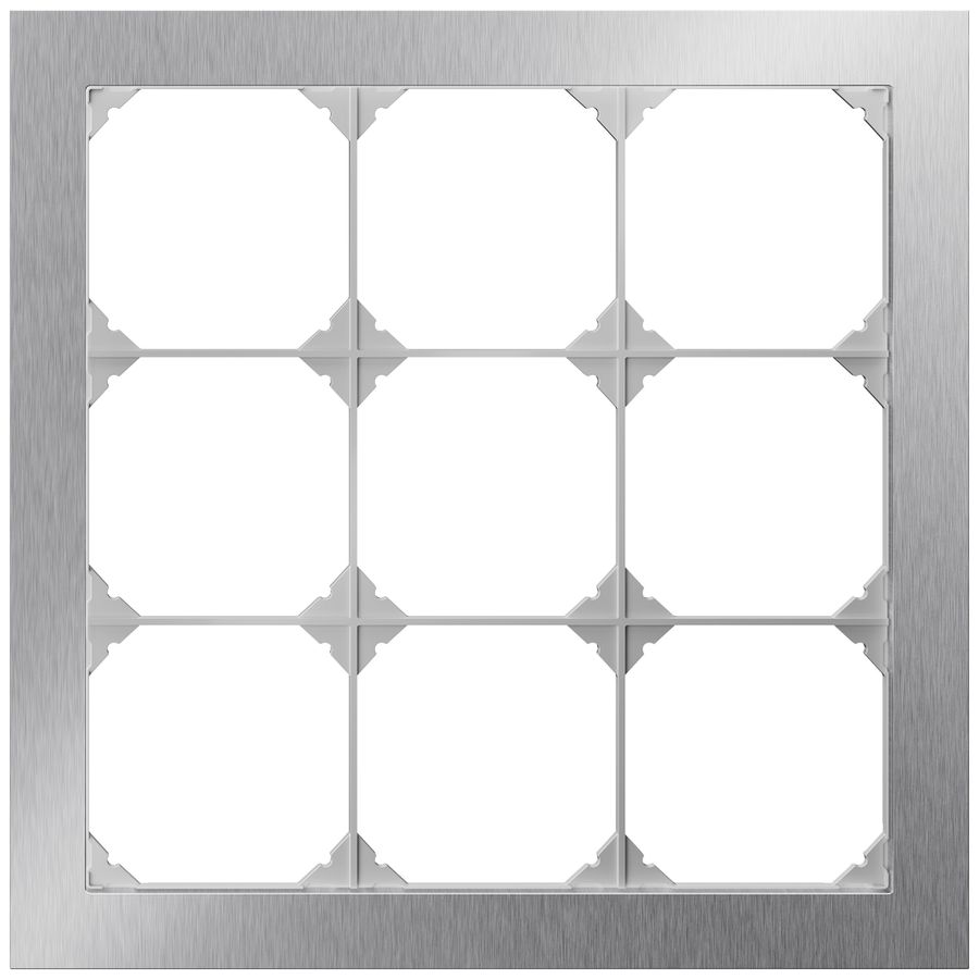 Telaio di copertura INC EDIZIO.liv prestige SNAPFIX® 3×3 214×214mm acciaio af.Cr