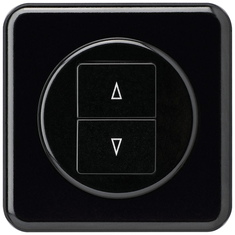 Pulsante per tapparella INC basico con 2 tasti di comando morsetti innesto nero