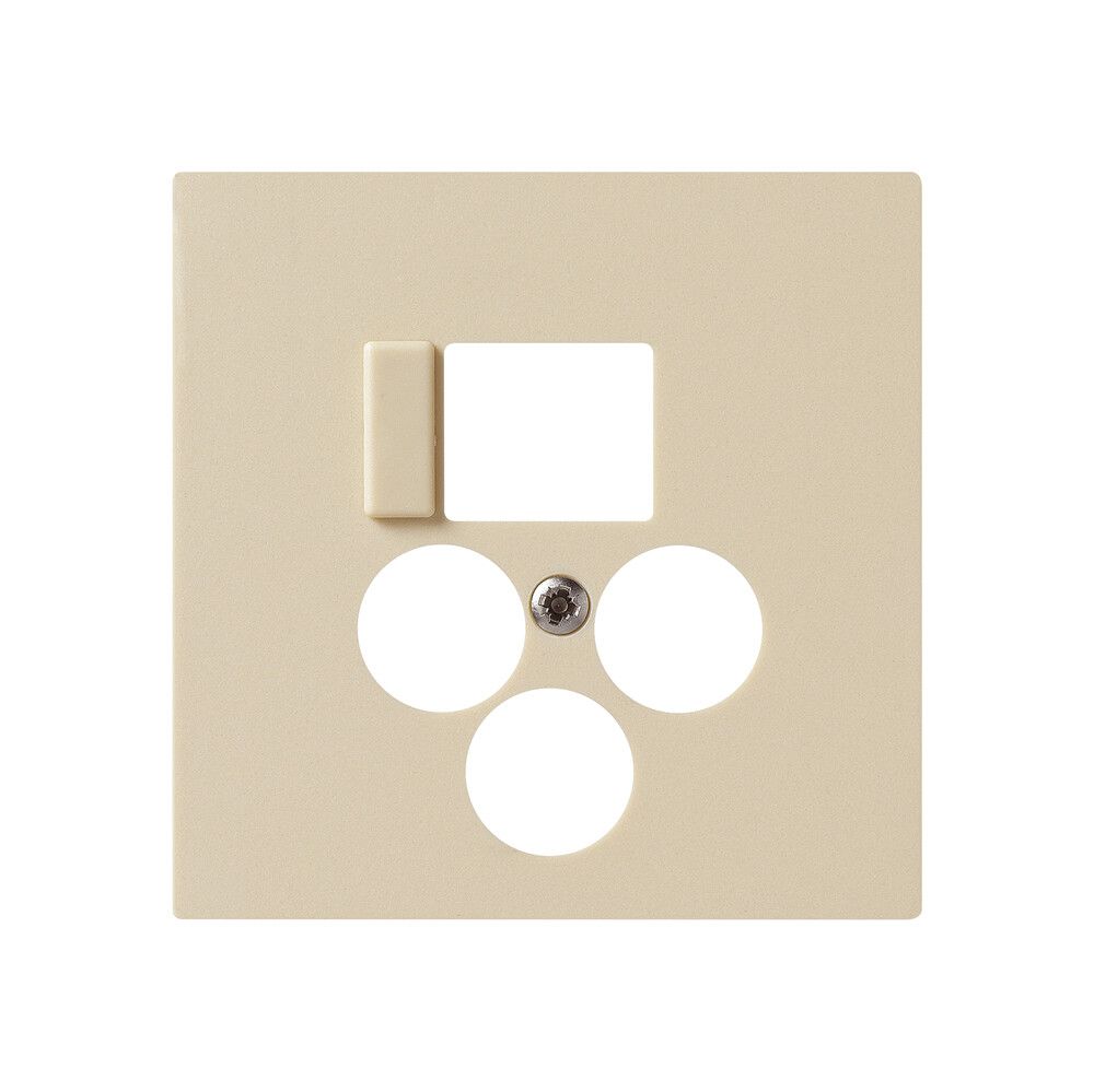 Placca frontale 3×coas+1×RJ45 kallysto multimedia R&M beige