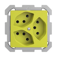 UP-Steckdose 3×T13 3×S EDIZIOdue lemon