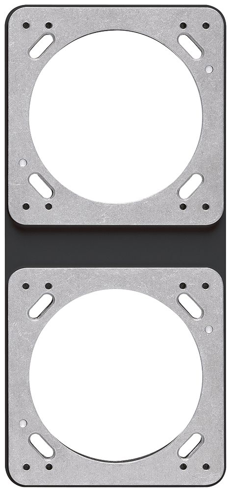 UP-Montageplatte robusto 2×1 schwarz