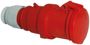 Kupplung CEE Bals 5P 63A 400V 6h rot IP44 vernickelt Quick C.
