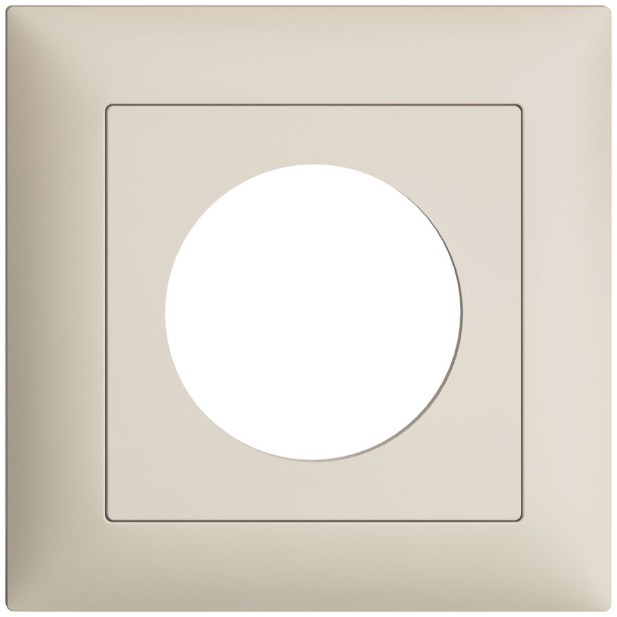 UP-Frontset EDIZIOdue crema 88×88mm mit Bohrung 43mm