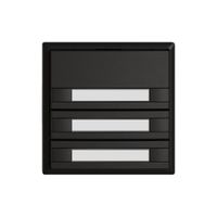 KNX-Taster RGB EDIZIO.liv SNAPFIX® Temperaturfüh.o.LED Pap.3×T 2-Tbed.sz