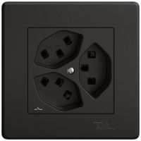 UP-Steckdose EDIZIO.liv SNAPFIX® 3×T23 1×S sz