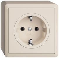 AP-Steckdose Feller EDIZIOdue Schuko 16A 230V 74×74mm crema