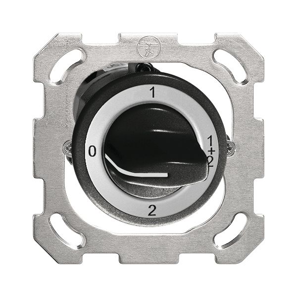 UP-Drehschalter FH 1/1P schwarz mit Drehgriff