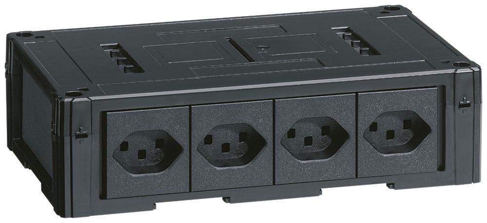 Consolidation Point Hager mit 4 Stück 1×T23 schwarz