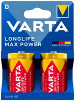 Batterie VARTA Consumer Longlife Max Power D Alkali-Mangan 1.5V Blister à 2 Stk