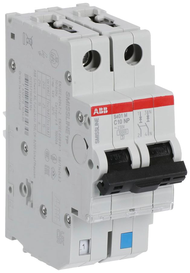 Disgiuntore SMISSLINE TP S 2×10A C 10kA NP