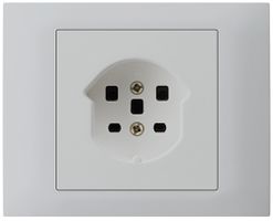 Prise INC kallysto T25 montage T avec boîte INC G3 cadre enfichable gris clair