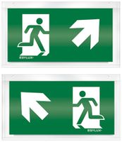 Plaque avec pictogramme ESYLUX pour SLX 2 part.flèche haut d/g