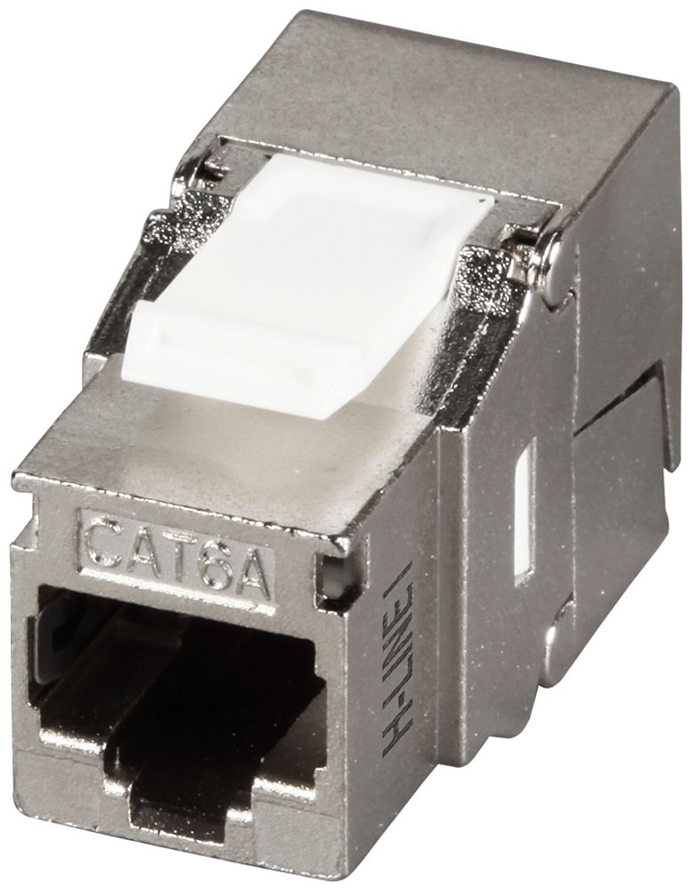 Anschlussmodul H-LINE I RJ45 CAT6A ISO/IEC Keystone geschirmt Silber