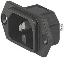 EB-Gerätestecker 3P T123 C16 eckig horizontal schwarz