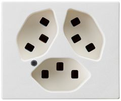 FLF-Steckdose Hager 3×Typ 23 beleuchtet D weiss