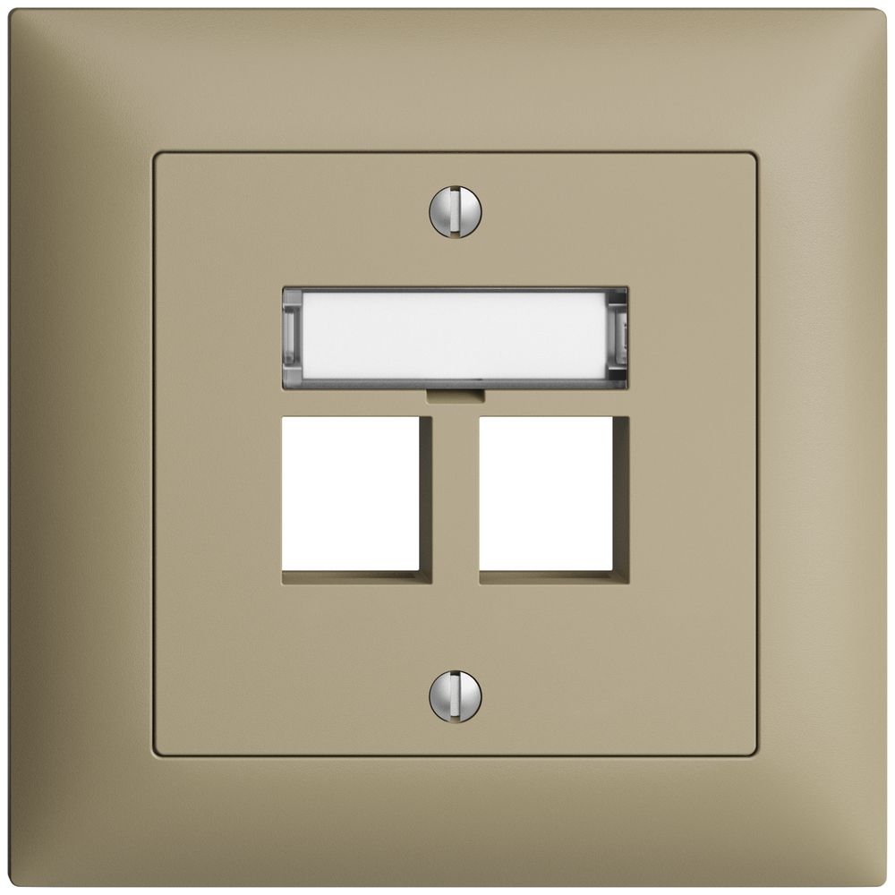 Kit montaggio ENC EDIZIOdue FMI, uscita dritta, per 2×Keystone, sand