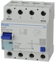 Interrupteur différentiel Doepke 40A 30mA 4L t.B+ installation mobile, N gauche