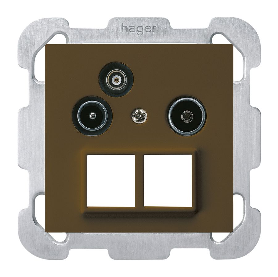 UP-Antennendose R/TV-Daten kallysto HMS B 2GHz 10.5db braun