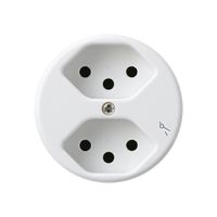 Einsatz zu Steckdose basico 2×Typ 13/1 weiss mit Kinderschutz