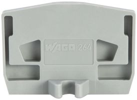 Placca d'estremità/intermedia WAGO 2.5mm² grigio per DIN-15