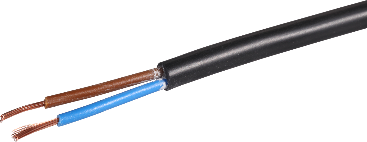 Kabel Tdlr 2×0.75mm² LN schwarz Eca
