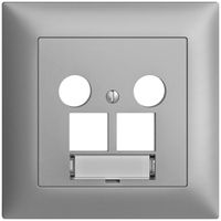 UP-Abdeckset Edue FMI, f.EASYNET-Multimediadose 5…2000MHz, f.2×RJ45 S-One, si