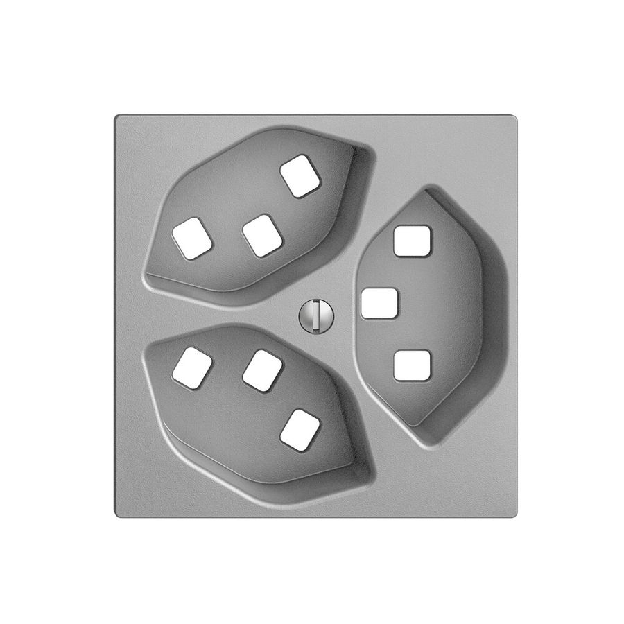 Kit frontal EDIZIOdue silver 60×60mm 3×T23