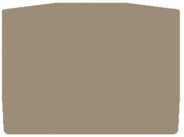 Paroi de fermeture/intermédiaire Weidmüller ZAP/TW ZDUA2.5-2N 56.5×36.2mm beige