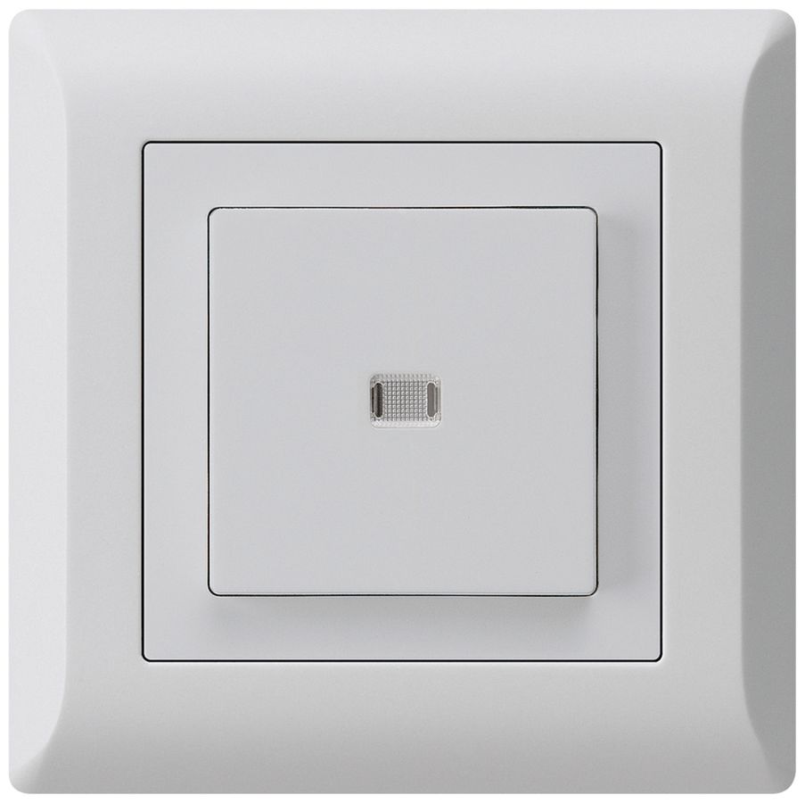 Interrupteur poussoir lumineux ENC kallysto.line 6/1P gris clair