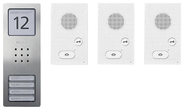 Kit audio AP Siedle, sistema bus Basic, 3 tasti