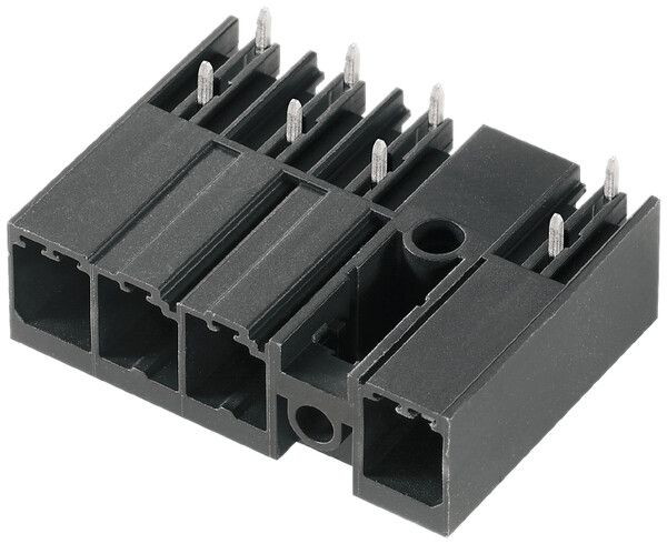 Connettore maschio WM SV chiuso brida centrale, THT 7.62mm 4L 270° 3.5mm