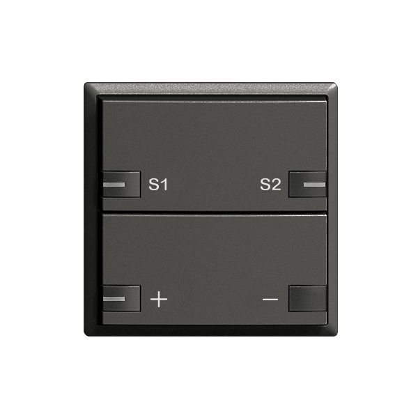 Frontset Universaldimmer Szene 1K/2T ZEP mit LED schwarz