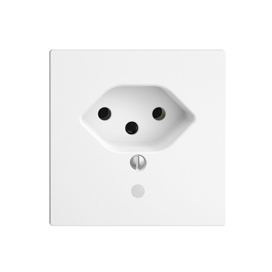 Steckdose EDIZIOdue T13 weiss mit LED grün