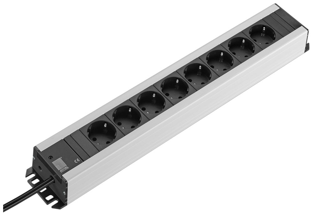 Presa multipla Rittal DK 7000.630 19" 2UA 230VAC/16A 8×SCHUKO