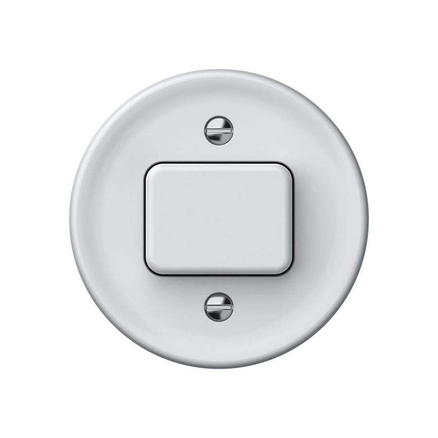 Pulsante Hager origin 1CO 10A 230V 60×60mm bianco