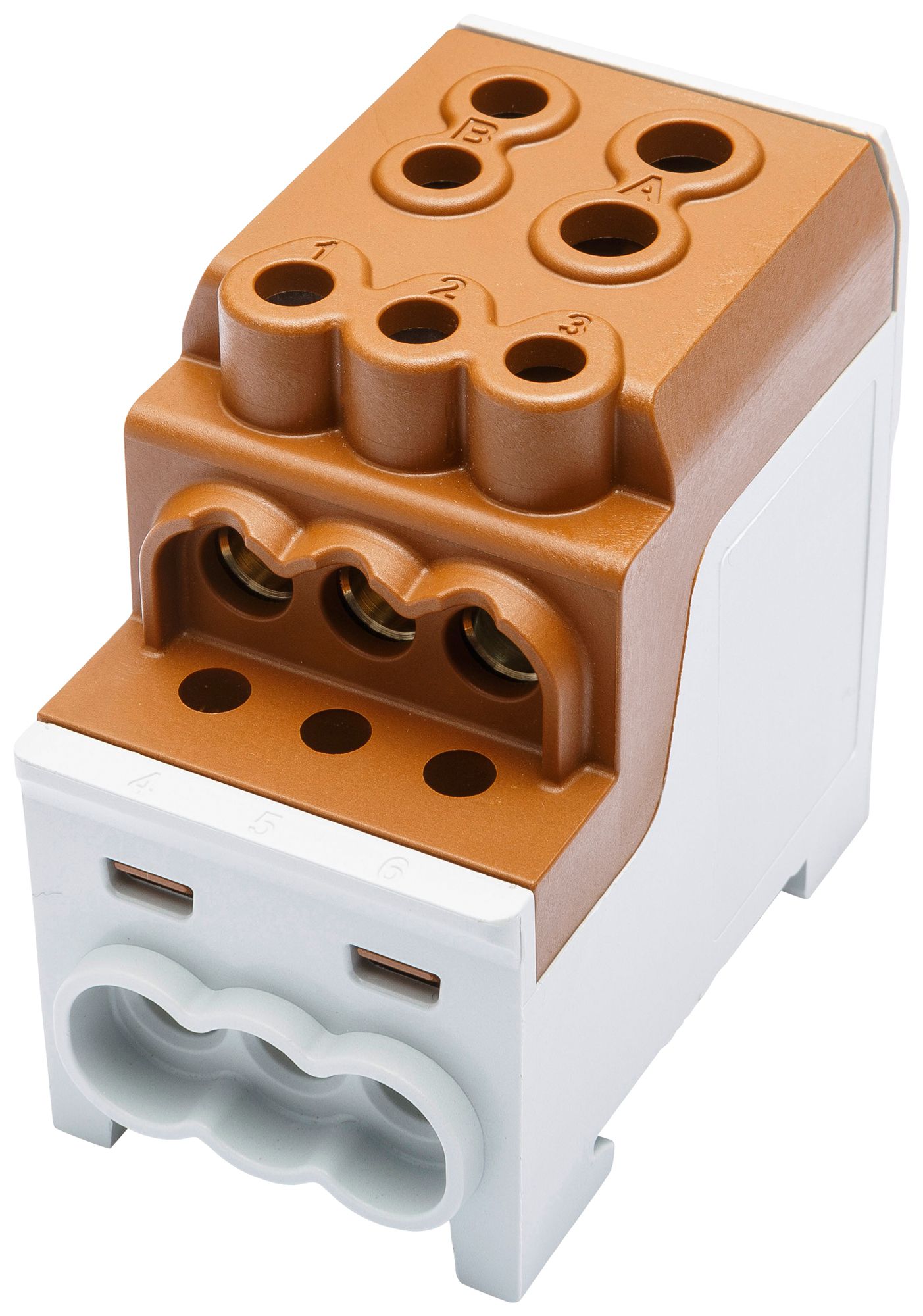 Bloc de distribution Bals UBV TYP C 1P 200A 1×entr 6×sort 1.5…35mm² 6…70mm² br