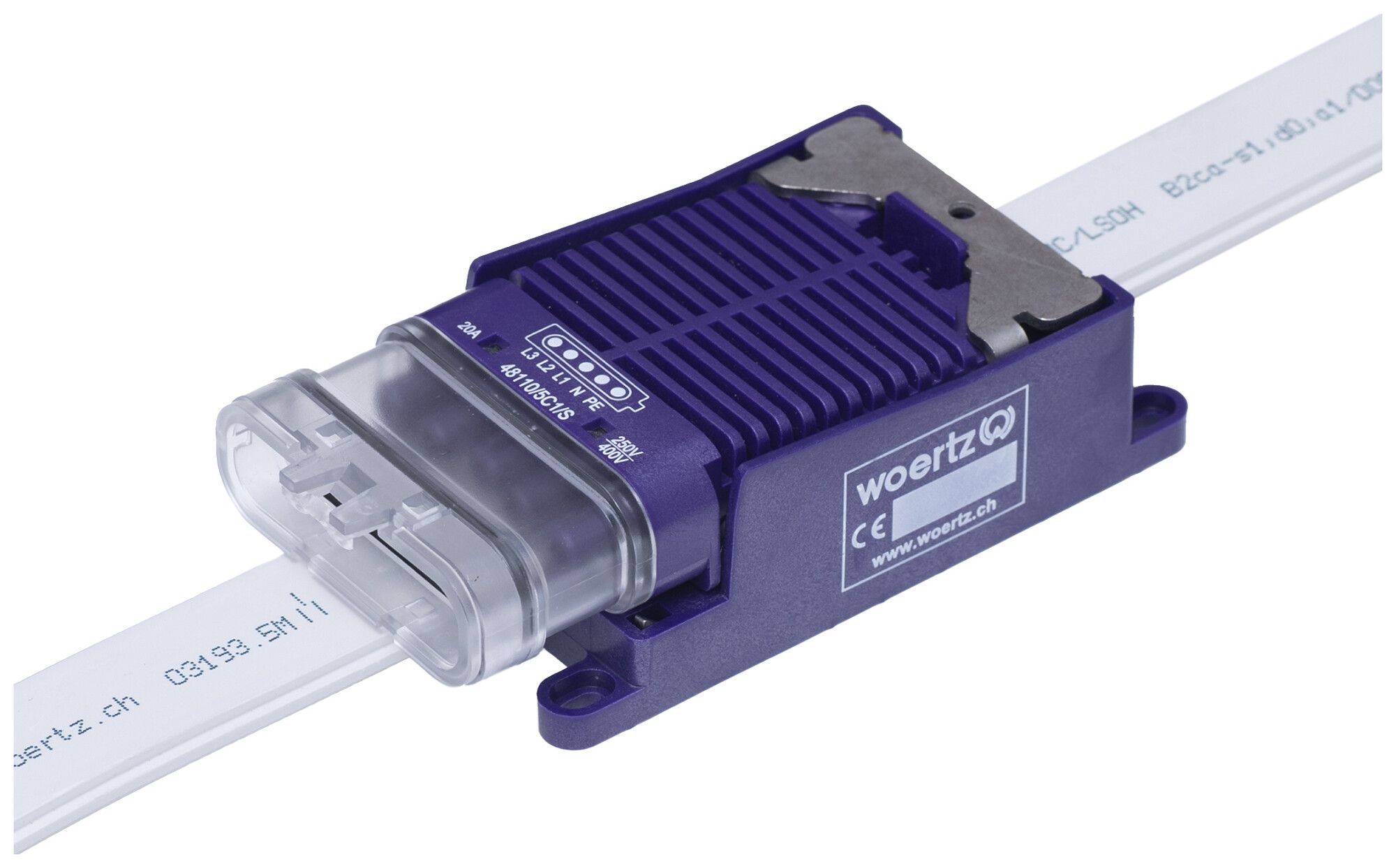 Scatola di raccordo rapida Woertz per cavo piatto Power 5×2.5mm² IP68 5P C1