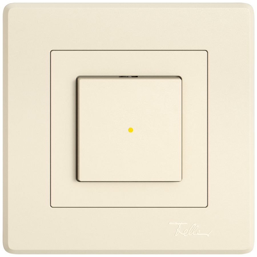 UP-Drucktaster EDIZIO.liv SNAPFIX® ARK/1P Frontbeleuchtung gelb cr