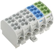 Verteilerblock WM WPD 501 5P 152A 10×Eing 10×Ausg 1.5…25mm² 1.5…25mm²