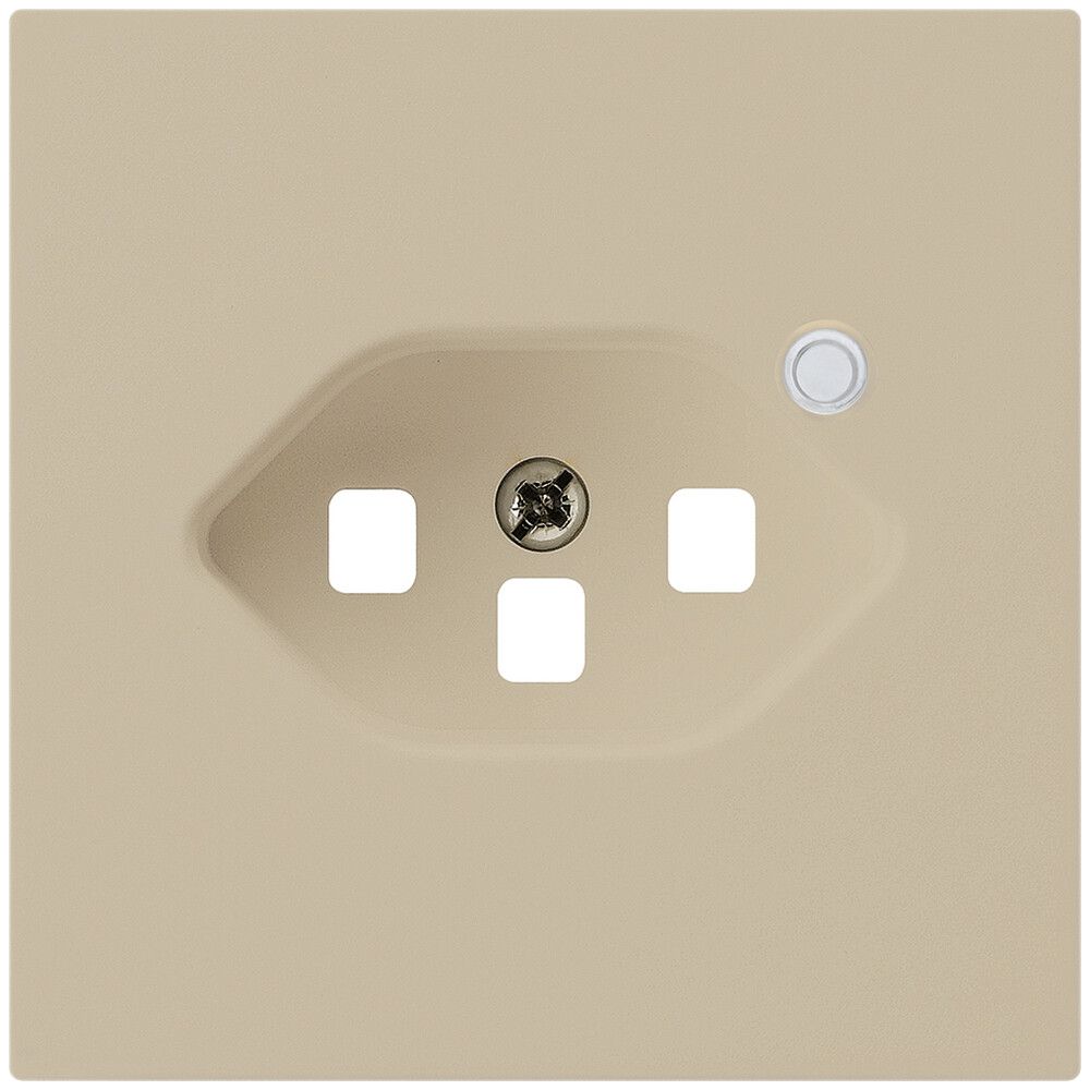 Piastra frontale per presa Hager kallysto 1×T23 illuminato H beige
