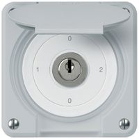 Interruttore a chiave INC robusto IP55 con copertura S2/1P grigio