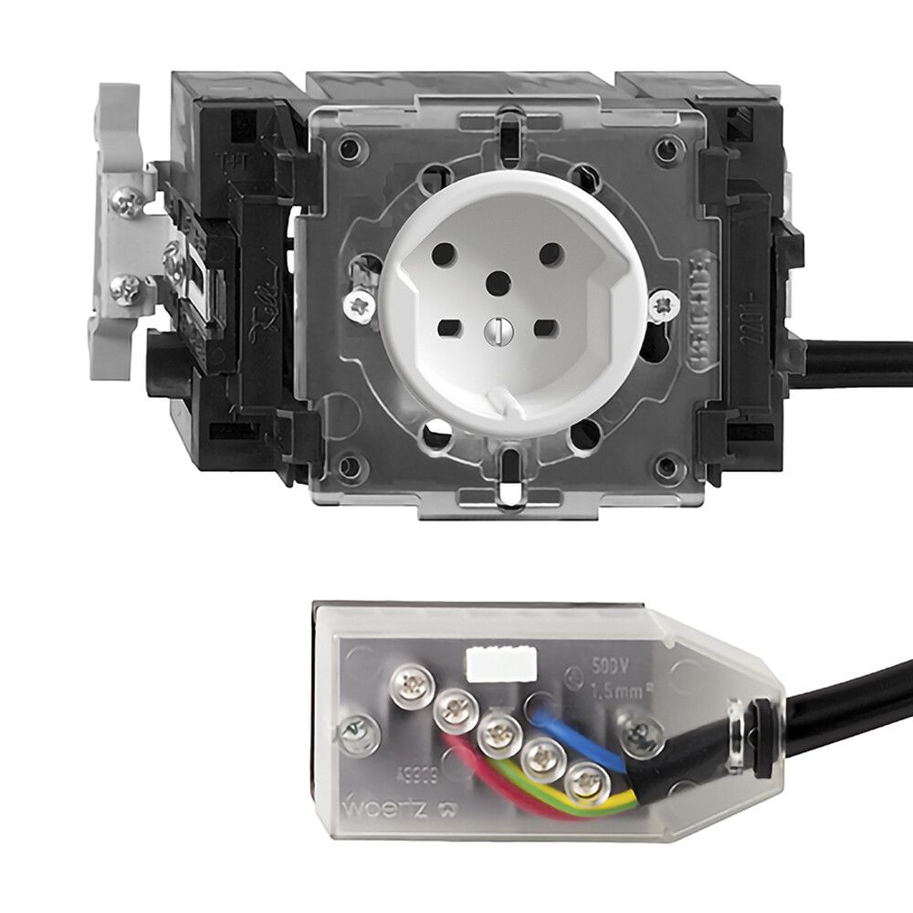 Presa INS FH T15 bianco 49…69mm per cavo piatto Technofil